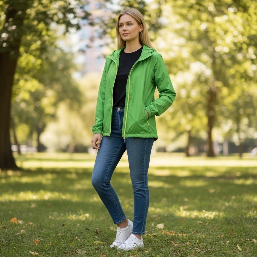 Cabela's Green Lightweight Hooded Wind Breaker